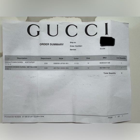 Black Gucci Aviator Sunglasses - Picture 8 of 8